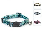 Nobleza Kattenhalsband met kliksluiting luipaardprint