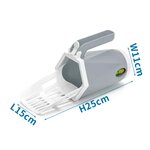 Nobleza Kattenbakschep met opvangbak grijs S