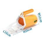 Nobleza Kattenbakschep met opvangbak oranje S