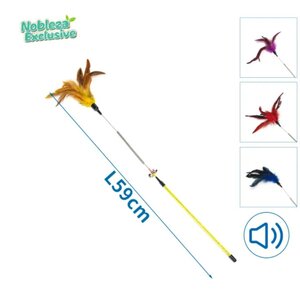 Nobleza exclusieve katten speelhengel met bel en veren