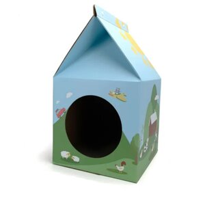Nobleza Kattenhuisje karton met leuk printje