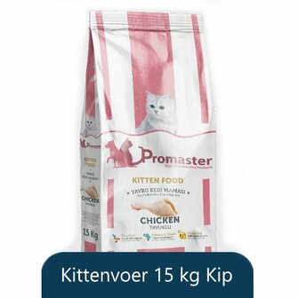 Promaster Kittenvoer brokjes met kip 15 kg