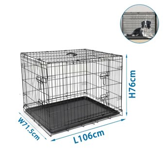 Nobleza Draadijzeren bench voor honden XL