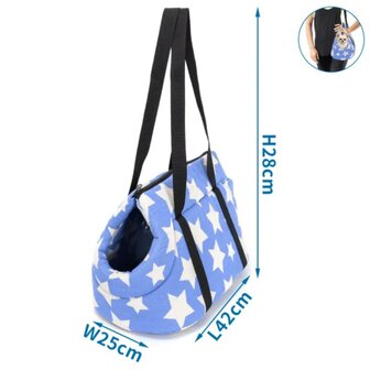 Nobleza Draagzak met sterren print blauw M