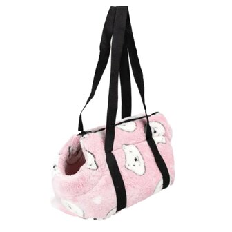 Nobleza Fluffy draagzak met ijsbeer print roze