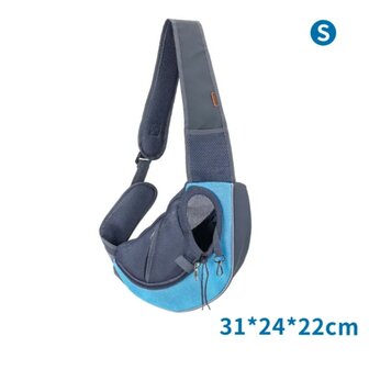Nobleza Schoudertas voor huisdieren blauw S