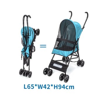 Nobleza Inklapbare kinderwagen voor huisdieren blauw