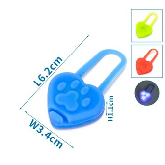 Nobleza pootafdruk led lampje halsbandhanger
