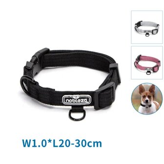 Nobleza Gevlochten hondenhalsband met kliksluiting S