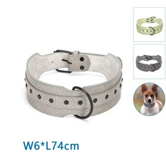 Nobleza Brede hondenhalsband L