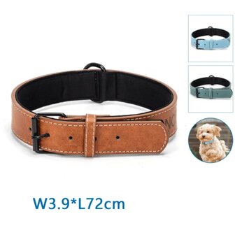 Nobleza PU lederen hondenhalsband XL