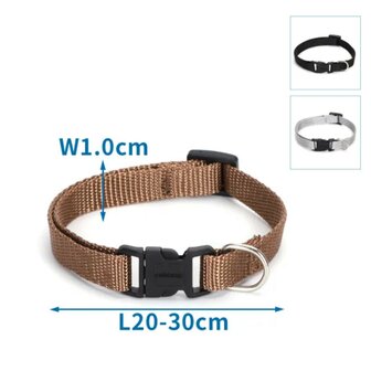Nobleza Imitatie nylon hondenhalsband met kliksluiting XS