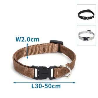 Nobleza Imitatie nylon hondenhalsband met kliksluiting M