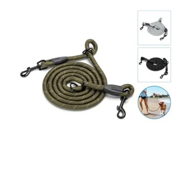 Nobleza Reflecterende hondenriem splitter met handvat L