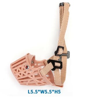 Nobleza Verstelbare hondenmuilkorf beige XXS