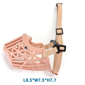Nobleza Verstelbare hondenmuilkorf beige S