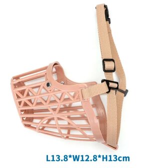 Nobleza Verstelbare hondenmuilkorf beige L