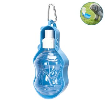 Nobleza Huisdierendrinkfles voor onderweg blauw 280ml