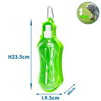 Nobleza Huisdierendrinkfles voor onderweg groen 518ml
