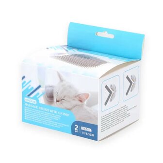 Nobleza Hoekborstel met kattenkruid grijs 2 stuks