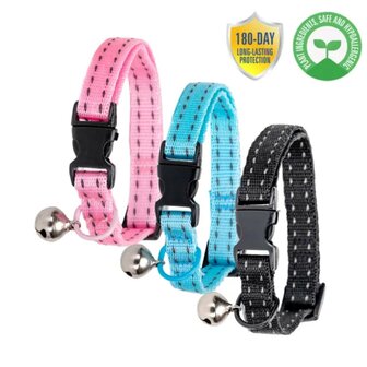 Nobleza Vlooienhalsband voor katten met belletje S