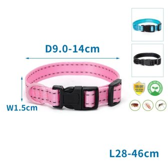 Nobleza Vlooienhalsband voor honden met kliksluiting M