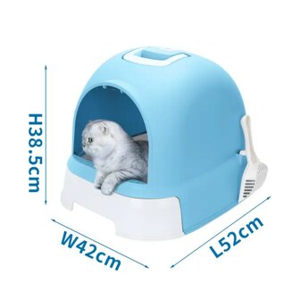 Nobleza Gesloten kattenbak met schepje en handvat