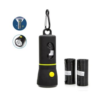 Nobleza Poepzakjeshouder met zaklamp inclusief poepzakjes