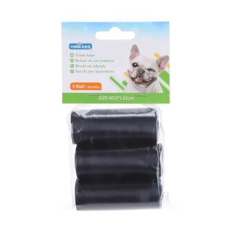 Nobleza Hondenpoepzakjes 45 stuks zwart