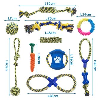 Nobleza Speelgoedset voor honden 10 stuks