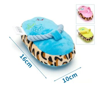 Nobleza Hondenspeelgoed pluche slipper met piep