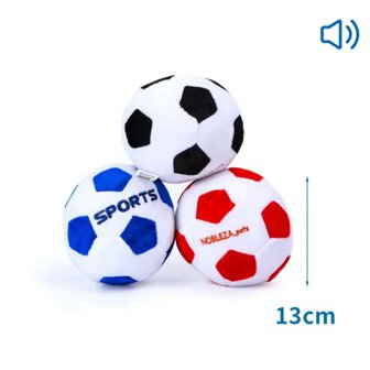 Nobleza Hondenspeelgoed pluche voetbal met piep