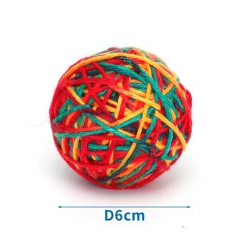Nobleza Pluche speelbal voor katten 6cm