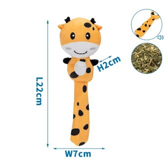 Nobleza Pluche krakende giraffe met kattenkruid