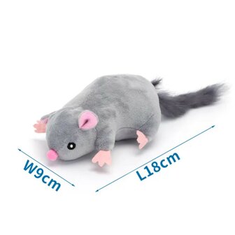 Nobleza Pluche grote speelmuis met kattenkruid