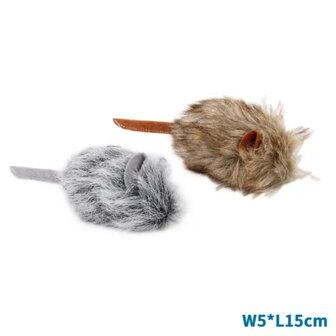 Nobleza Pluche speelmuizen met lange haren
