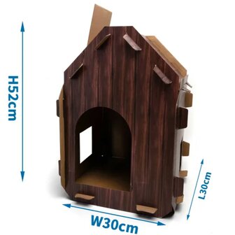 Nobleza Kattenhuisje karton met kattenkruid