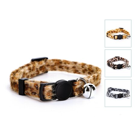 Nobleza kattenhalsband luipaardprint