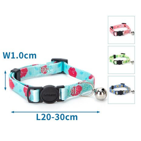 Nobleza kattenhalsband met print