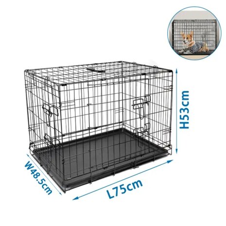 Nobleza Draadijzeren bench voor honden M
