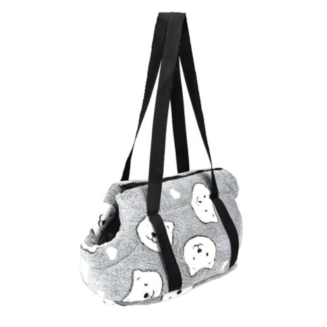 Nobleza Fluffy draagzak met ijsbeer print grijs S