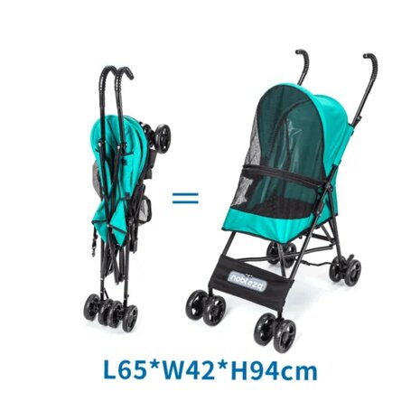 Nobleza Inklapbare kinderwagen voor huisdieren turquoise