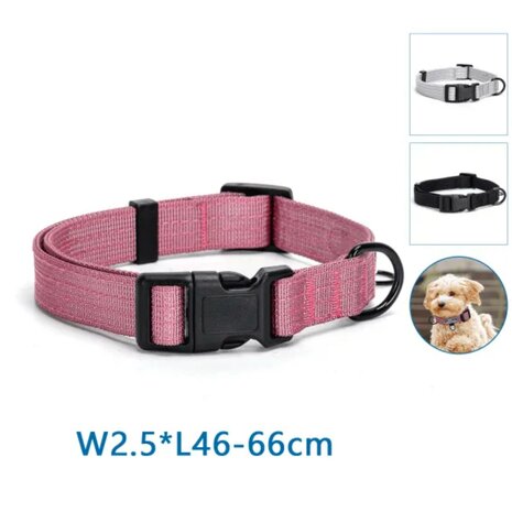 Nobleza Geweven hondenhalsband met kliksluiting XL