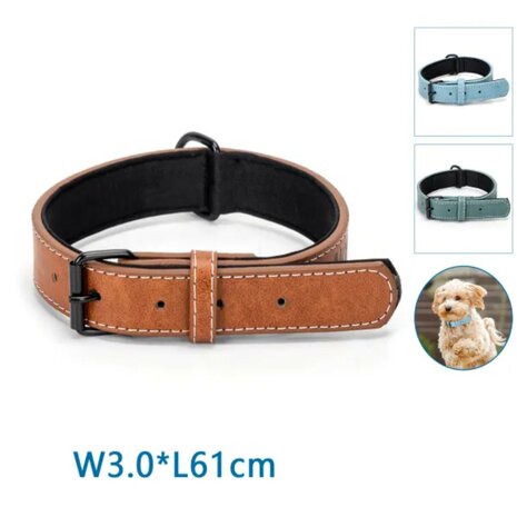 Nobleza PU lederen hondenhalsband M