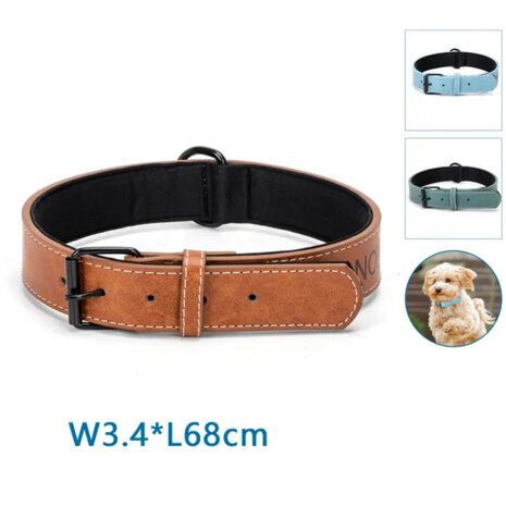 Nobleza PU lederen hondenhalsband L
