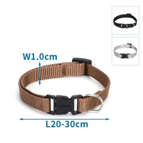 Nobleza Imitatie nylon hondenhalsband met kliksluiting XS
