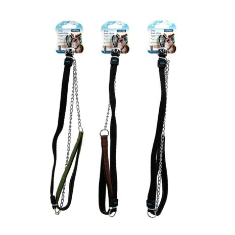 Nobleza Elastische hondenriem met ketting M