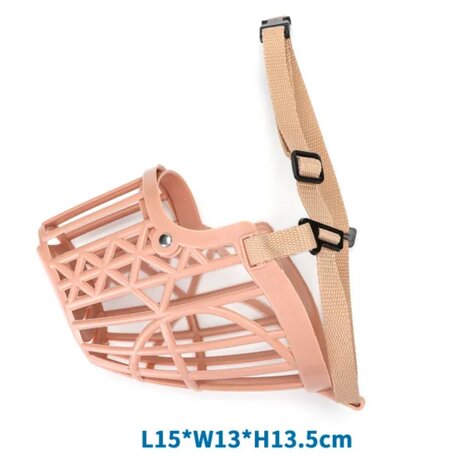 Nobleza Verstelbare hondenmuilkorf beige XL