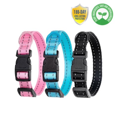 Nobleza Vlooienhalsband voor honden met kliksluiting M