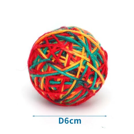 Nobleza Pluche speelbal voor katten 6cm